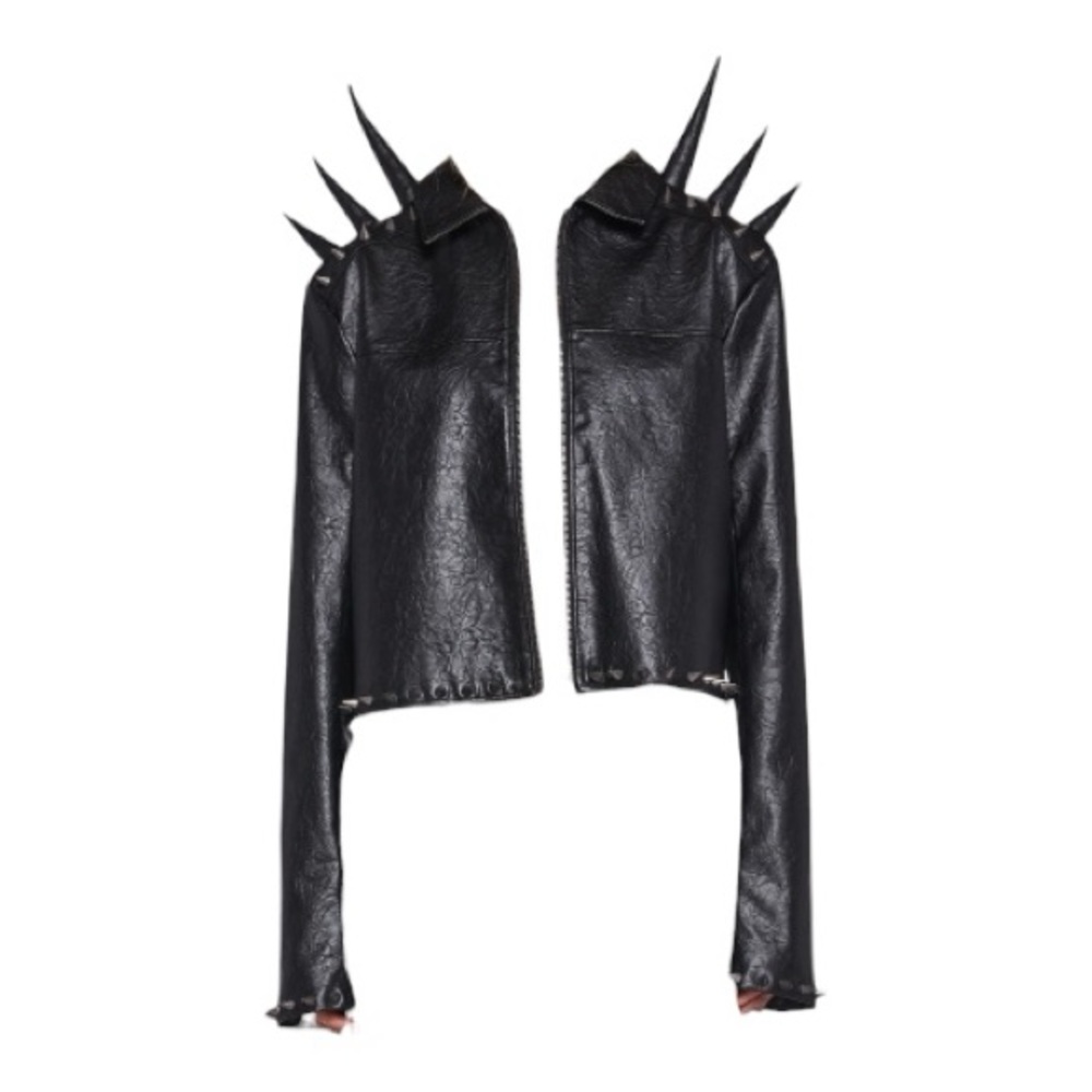 Dolls Kill Club Exx Equisite Pain spiked Moto Jacket as worn by Lady Gaga NWT XS - Picture 1 of 7
